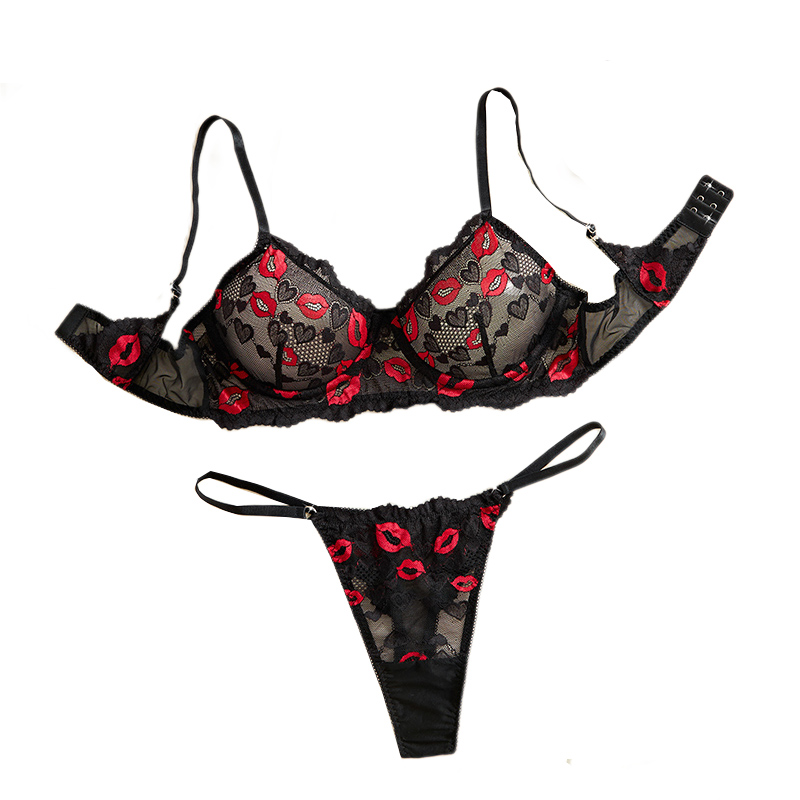Conjunto de lingerie sexy com  - Lace Bralette Set avaliação e preço